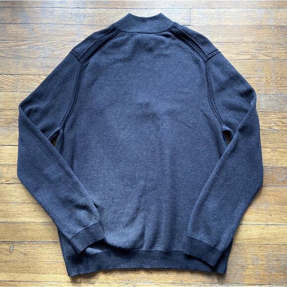 TOMMY BAHAMA Reversible Grey/Black 1/4 Zip Pima Cotton Sweater sz XXL - Picture 13 of 15